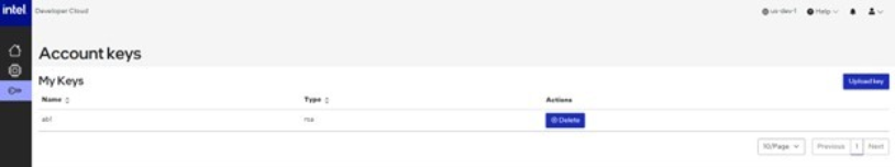 Account Keys - SSH キー追加後