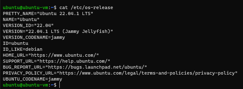 SSH セッションで OS を確認