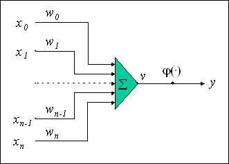 ニューロンの数学的モデルの図