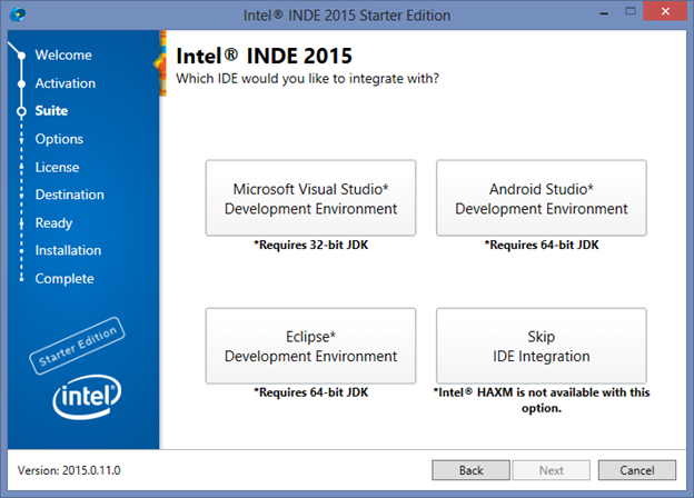 インテル® INDE 2015 Eclipse* IDE 統合を使用してネイティブ Android* アプリケーションを開発するには?