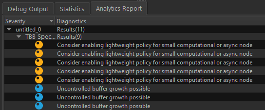 解析レポートタブ