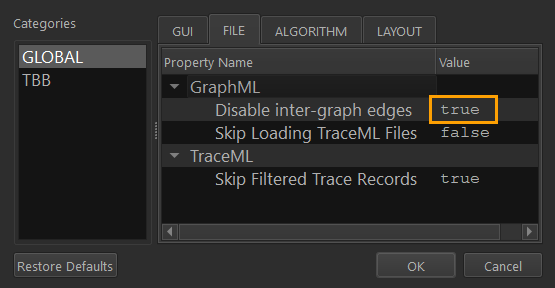 プリファレンス・ダイアログ