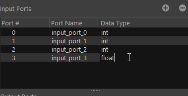 ポートのデータタイプを変更
