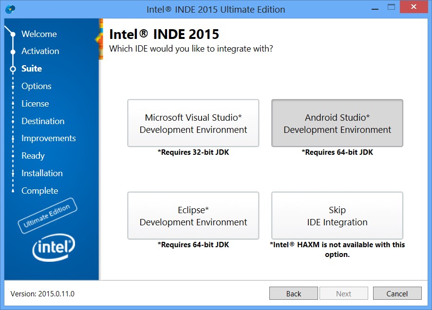 インテル® INDE 2015 Visual Studio* IDE 統合を使用してネイティブ Android* アプリケーションを開発するには?