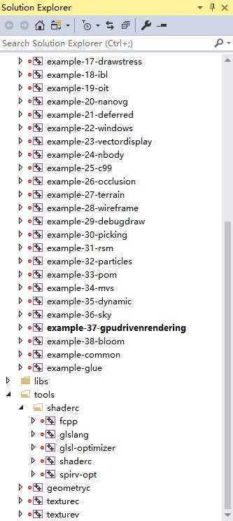 Visual Studio* プロジェクト・ファイルに含まれるサンプルとツール