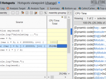 Node.js* の JavaScript* コードのプロファイル